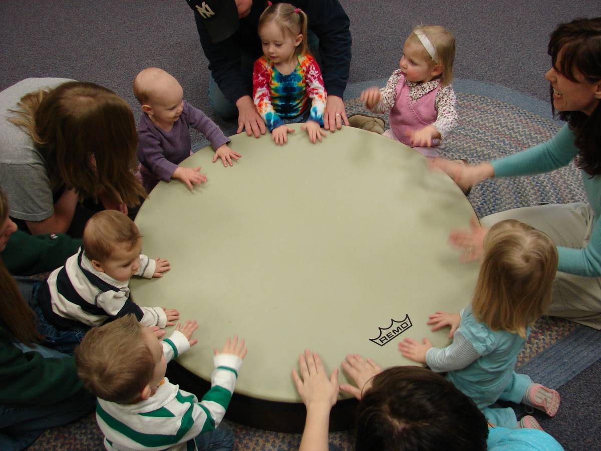 Big Drum Children Singing