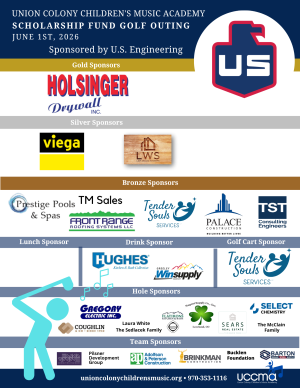 Golf Sponsorship Poster.  U.S. Engineering Title Sponsor, Holsinger Drywall Gold Sponsor, Viega and Lam-Wood Systems Silver Sponsor